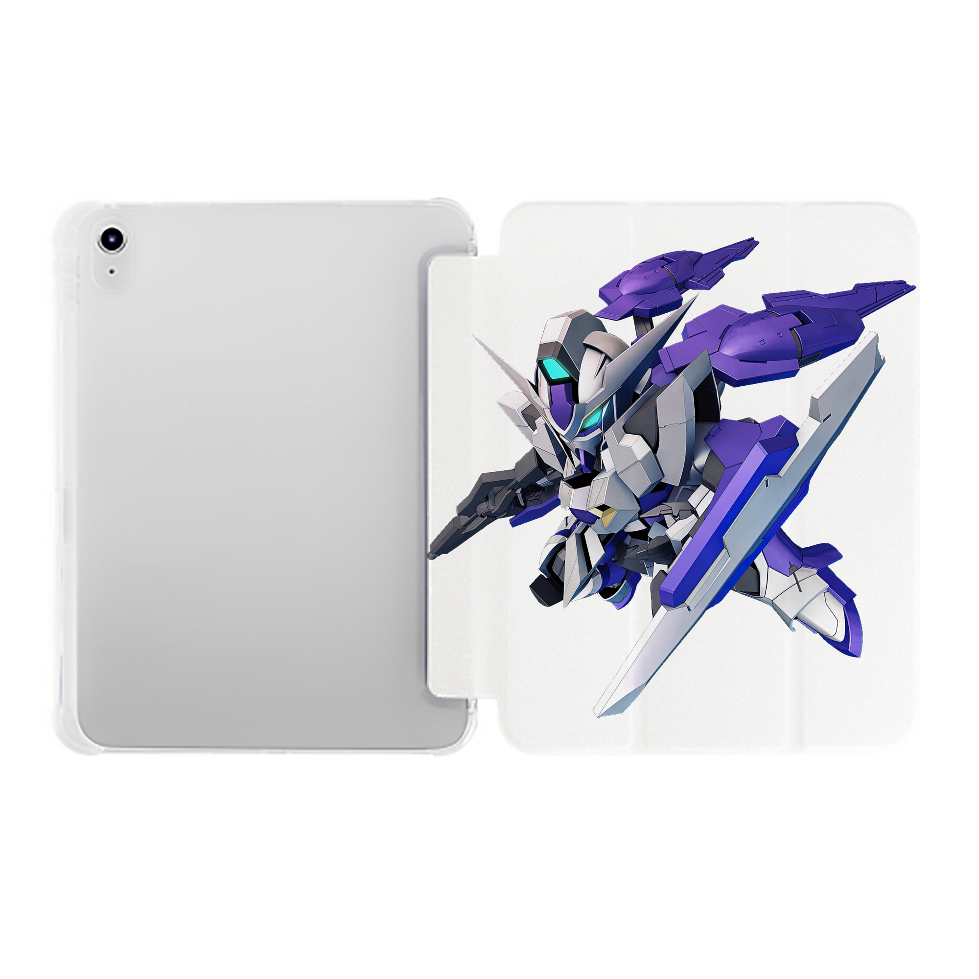 （画像用） 機動戦士ガンダム Mobile Suit Gundam IPad ケース ペン収納付き 三つ折りスタンド PUレザー×シリコン 対応機種9.5/10.5/10.9インチ